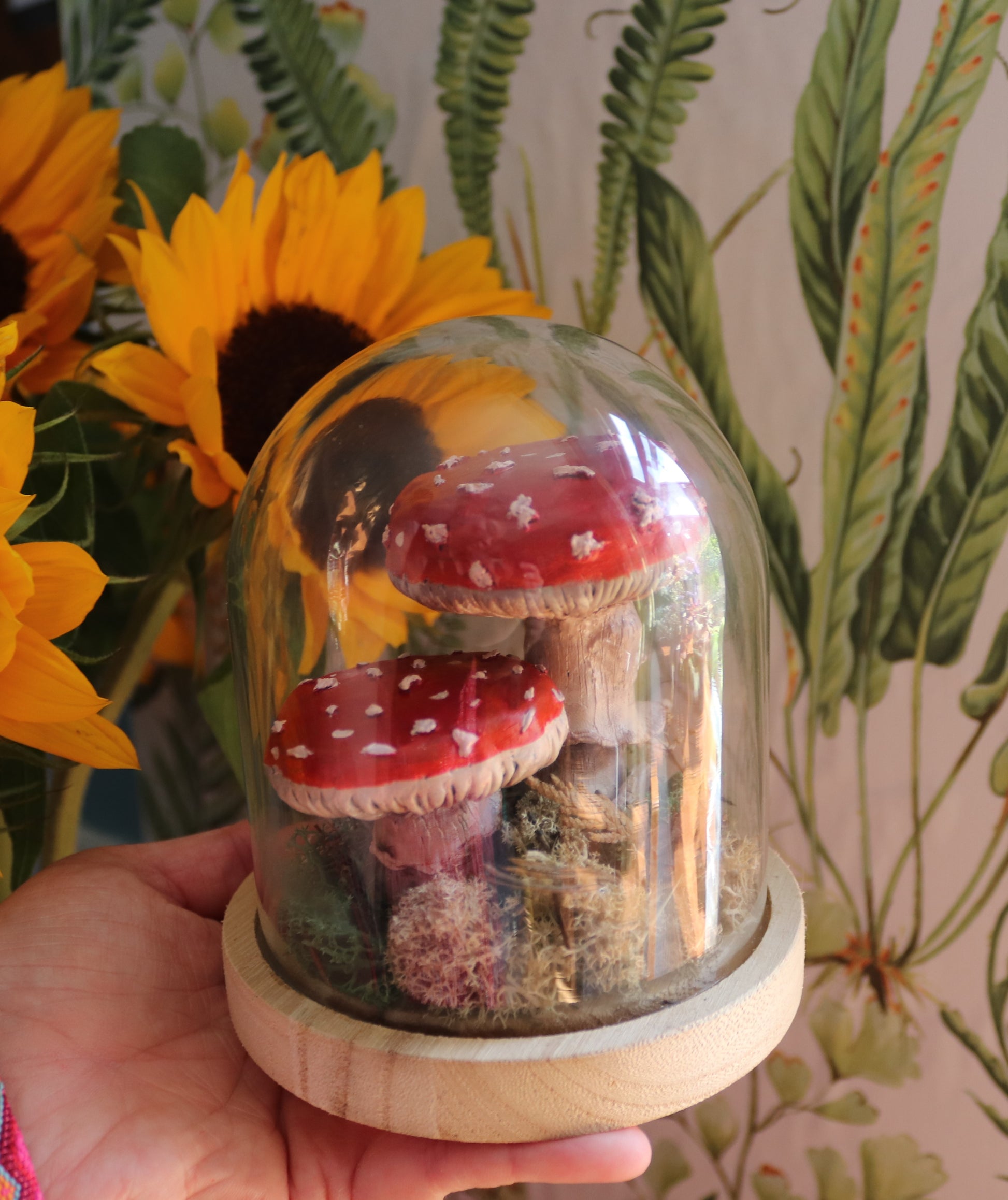 Clay Botanical Taxidermy inspired mushroom sculpture - Of Wild and Wonder