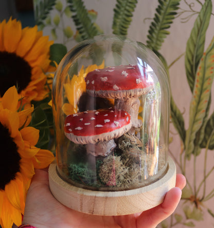 Clay Botanical Taxidermy inspired mushroom sculpture - Of Wild and Wonder