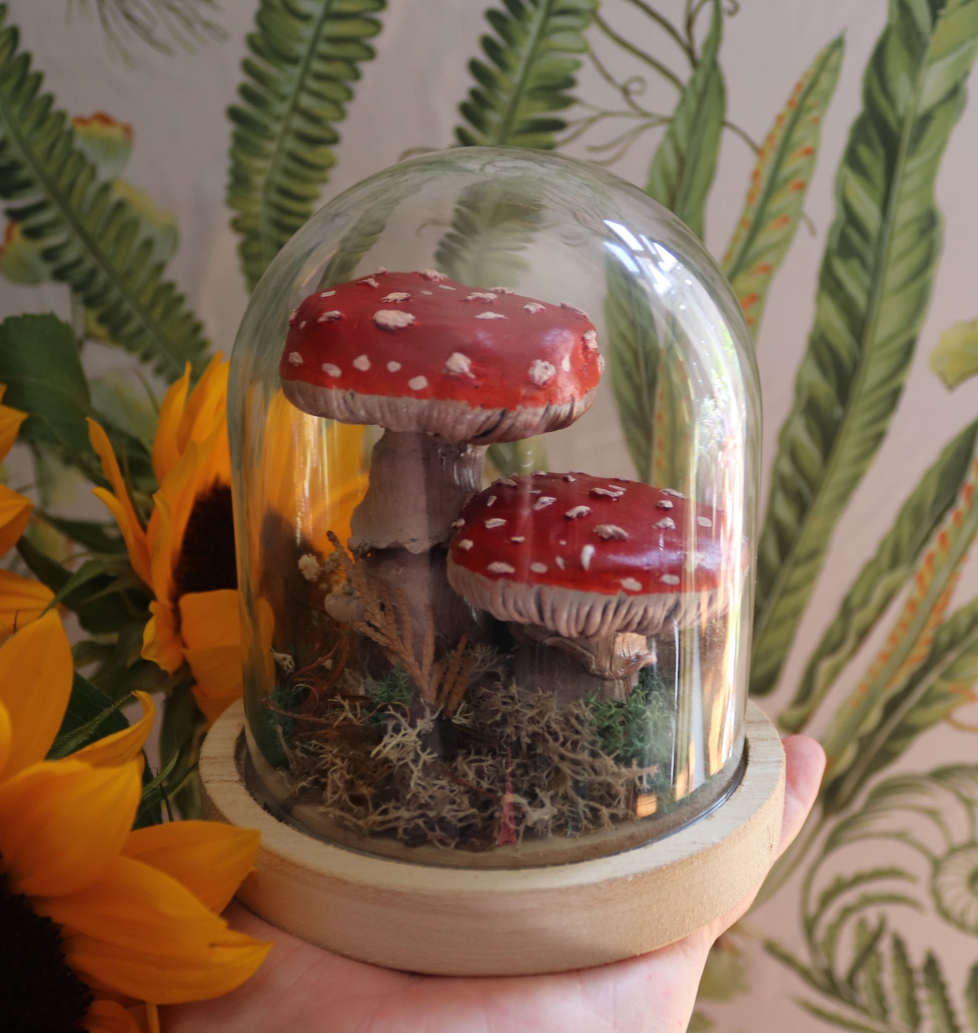 Clay Botanical Taxidermy inspired mushroom sculpture - Of Wild and Wonder