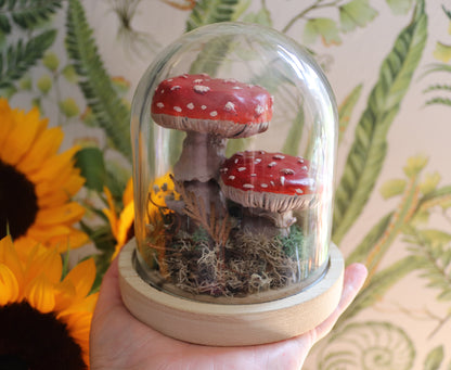 Clay Botanical Taxidermy inspired mushroom sculpture - Of Wild and Wonder