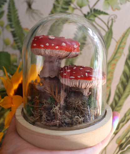 Clay Botanical Taxidermy inspired mushroom sculpture - Of Wild and Wonder