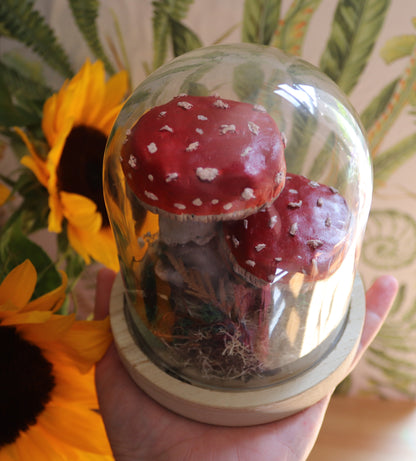 Clay Botanical Taxidermy inspired mushroom sculpture - Of Wild and Wonder