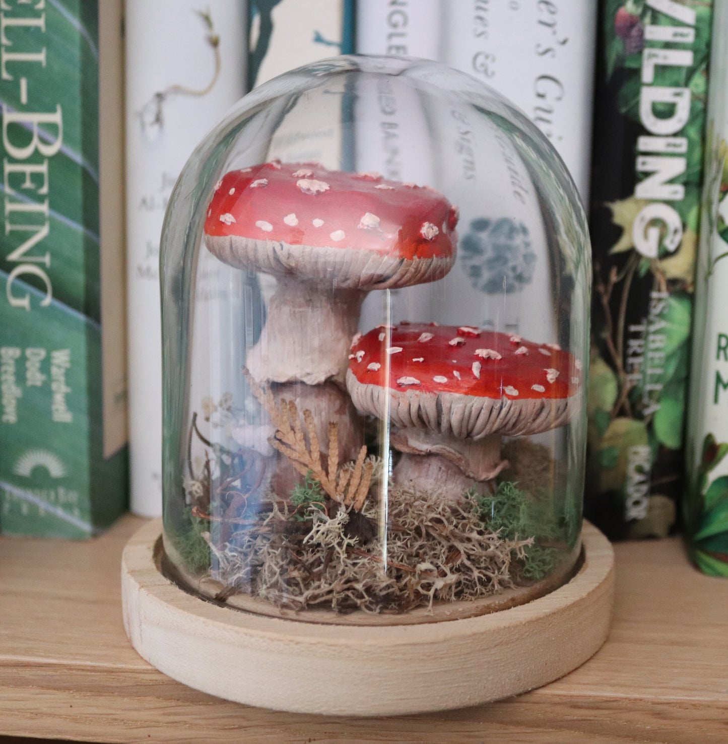 Clay Botanical Taxidermy inspired mushroom sculpture - Of Wild and Wonder