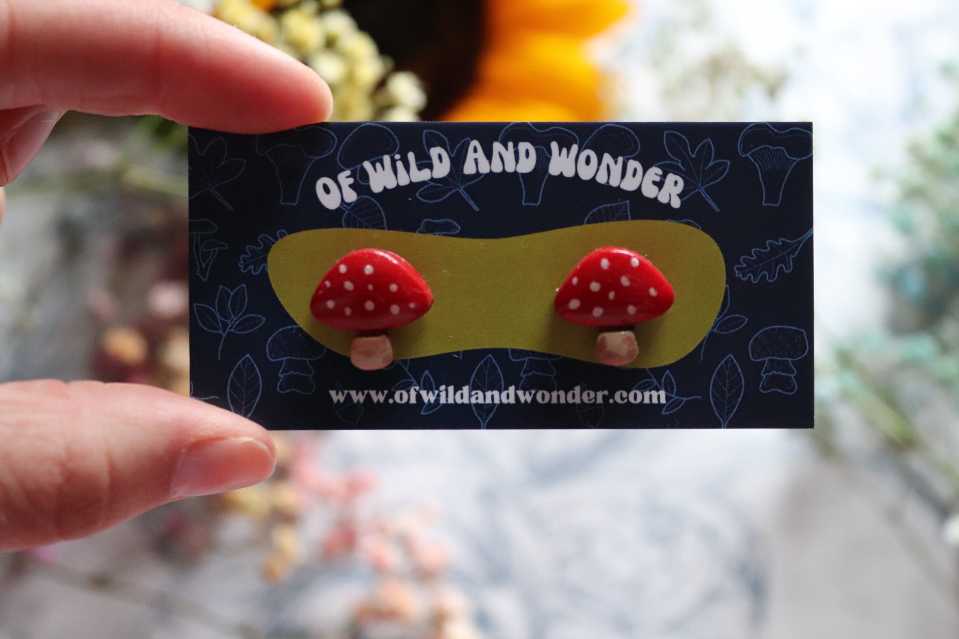 Mushroom clay earrings set3 - Of Wild and Wonder