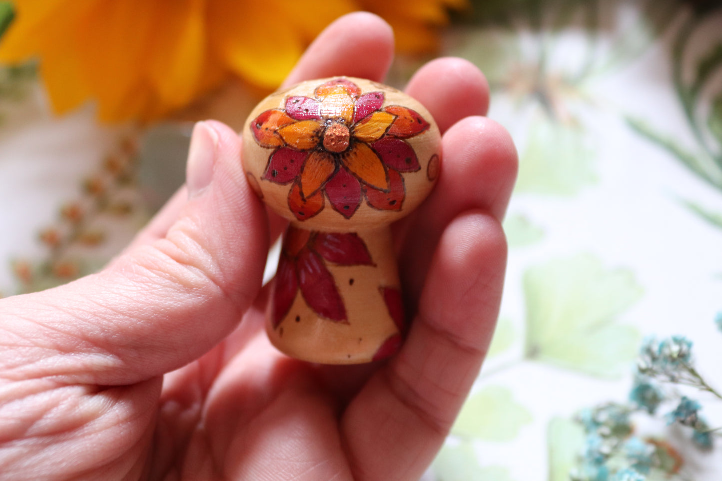 Wooden pyrography Mushroom - Of Wild and Wonder