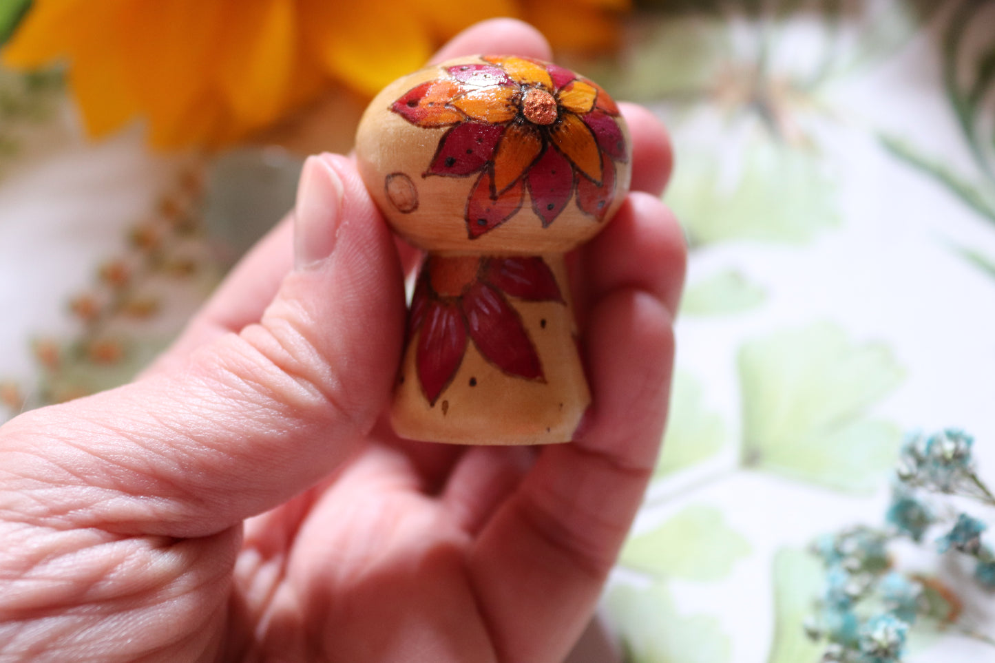 Wooden pyrography Mushroom - Of Wild and Wonder