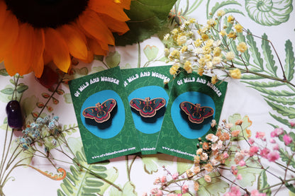 Wooden moth pin - Of Wild and Wonder