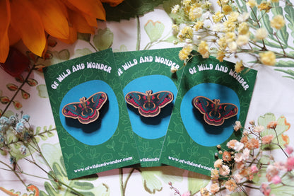 Wooden moth pin - Of Wild and Wonder