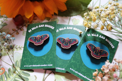 Wooden moth pin - Of Wild and Wonder