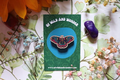 Wooden moth pin - Of Wild and Wonder