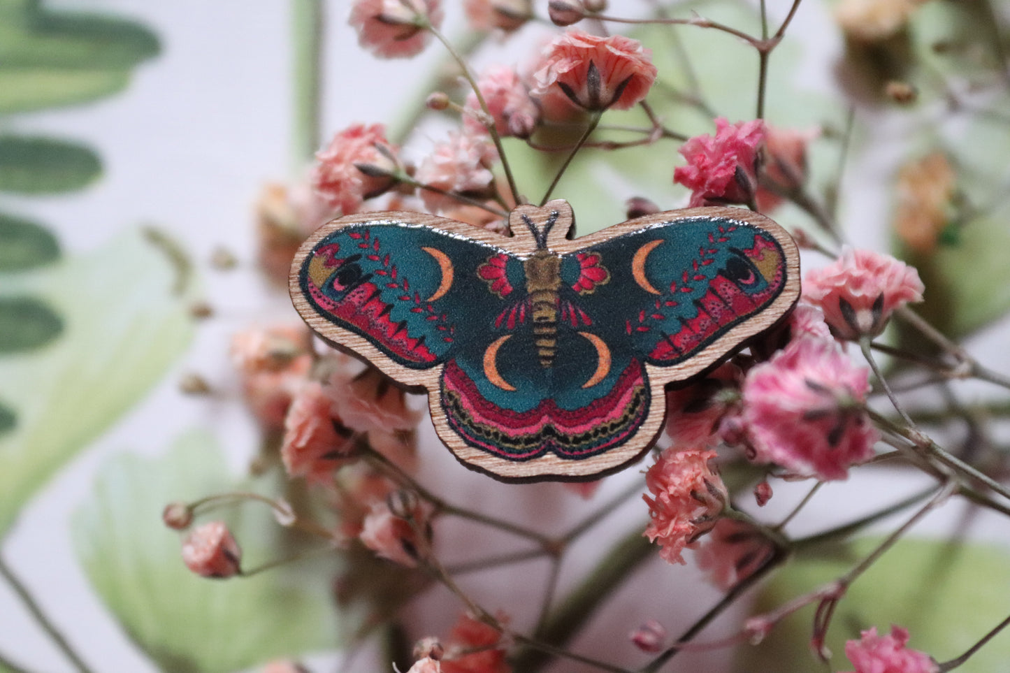 Wooden moth pin - Of Wild and Wonder